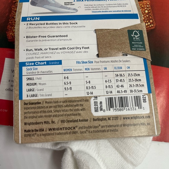 NWT WRIGHTSOCK COOLMESH II TAB ANTI BLISTER SYSTEM pick - Picture 2 of 4